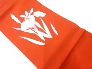 リサイクル　塩瀬手描き菖蒲模様名古屋帯